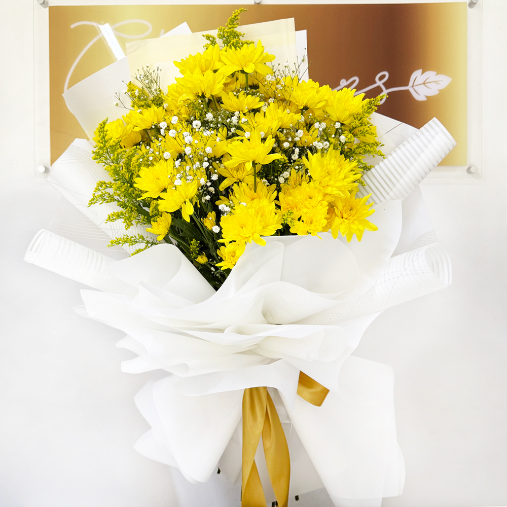 Ramo 20 pomas amarillas + envoltura especial | Cflowers Costa Rica