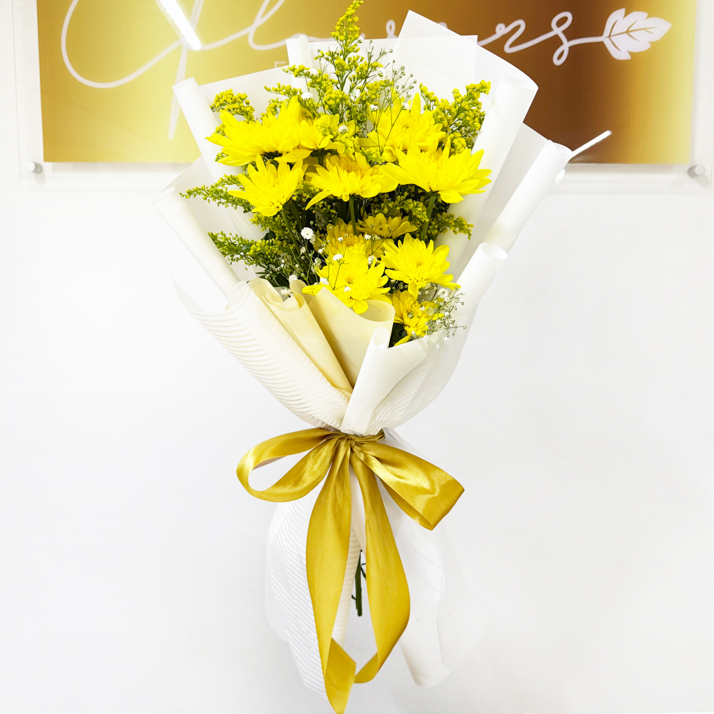 Ramo 3 Pomas Amarillas + envoltura especial | Cflowers Costa Rica